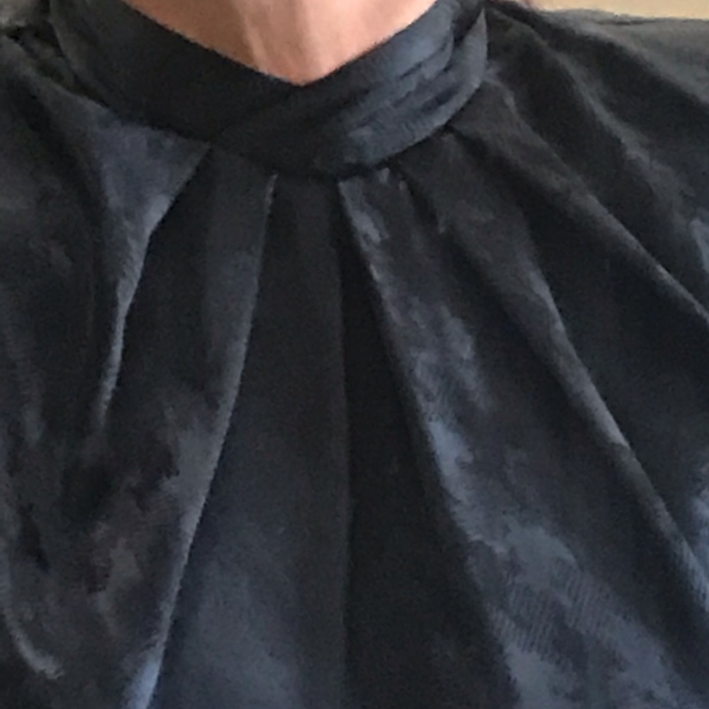 Classic/Vintage black long sleeved blouse - Picture 4 of 4